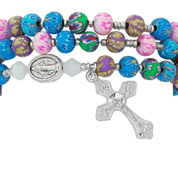 6MM Multi Color Clay Twistable Rosary Bracelet