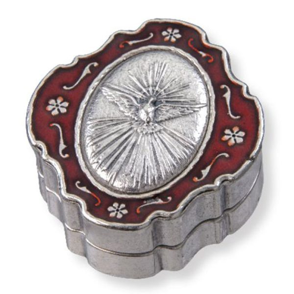 Holy Spirit Red Metal Keepsake Box