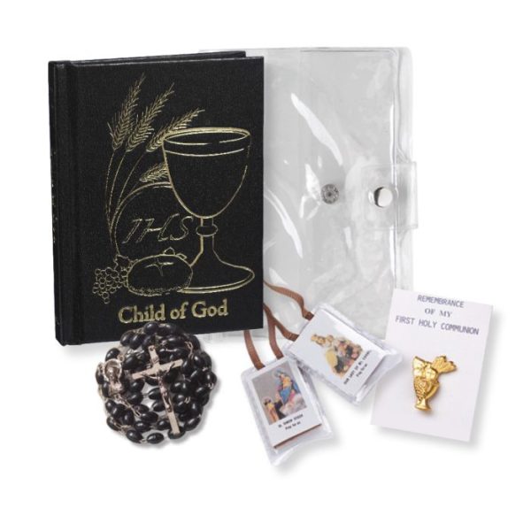 5 Piece Child of God Communion Boys Set in Clear Pouch